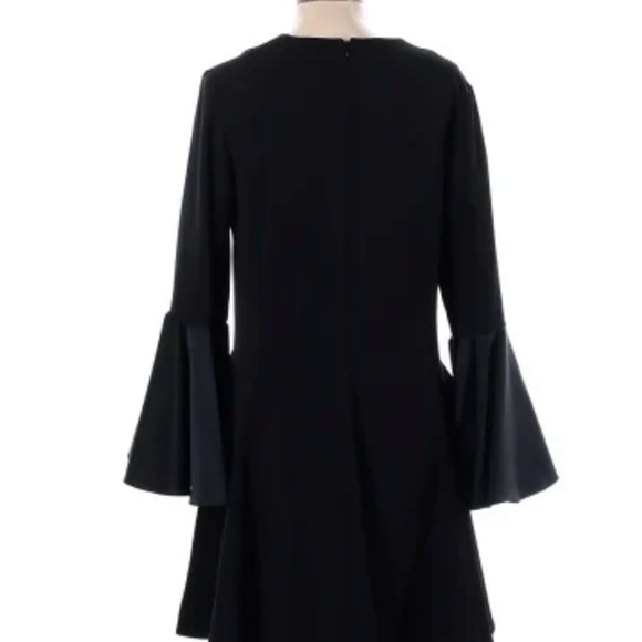 Black EDIT cocktail dress with flowing sleeves Sz large - Picture 2 of 7
